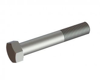 Hex head bolt with shank M20x120, 10.9, DIN 931 / ISO 4014, plain steel for Lindner Recyclingtech Lindner Jupiter
