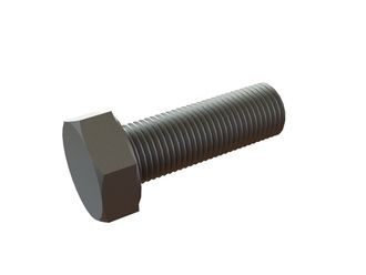 Hexagon bolt M10x30, fine thread, DIN 961 / ISO 8676, plain steel 