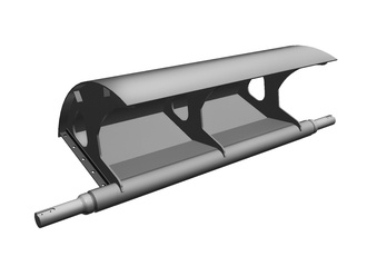 Hold-down welding assembly (without attachments) primed for Vecoplan VAZ 160/200