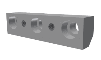 Holder bottom center, screen bar GM crossbeam for Vecoplan LLC (Retech) Vecoplan VVZ 250 Hurricane