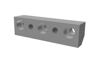 Holder center bottom screen bar GM crossbeam for Vecoplan Vecoplan VVZ