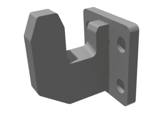 Hook for screen latch, primed for Vecoplan Vecoplan VAZ