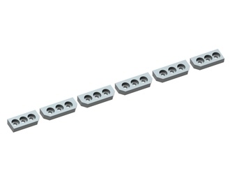 Jeu de couteaux inférieur en 6 parties 944x60x25, Primus Line, 18 trous fraisés, tranchant 75° pour Austropressen | Roither Maschinenbau GmbH 