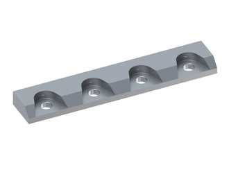 Klemmleiste Mitte 385x70x30 4 Bohrungen für Vecoplan 