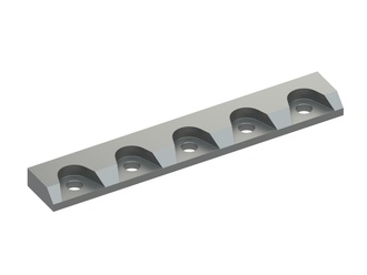 Klemmleiste Mitte links 450x70x30 Bohrung 5 für Vecoplan 