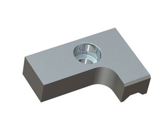 Klemmteil links 130x89x33 Senkbohrung Ø22/Ø35 für Lindner Recyclingtech 