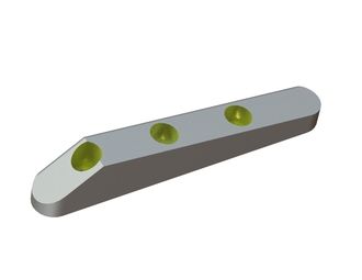 Kneading bar 150x27x20 Eco Line, 3 countersunk holes Ø8.5/Ø13.5 for Wipa Werkzeug- und Maschinenbau GmbH 