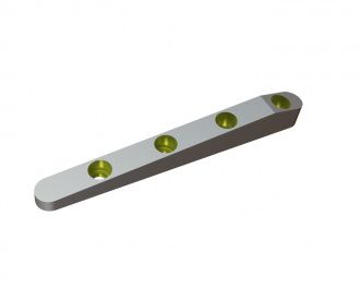 Kneading bar for rotor disc 237x29x22, Eco Line, 4 countersunk holes, X version for Herbold Meckesheim GmbH Herbold Plastkompaktor HV-70