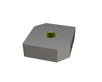 Knife 107x107x37 StandardCut, countersunk on one side, X version for Lindner Recyclingtech Lindner Meteor 1750