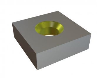 Knife 117x117x37 StandardCut, countersunk on both sides, X version for Lindner Recyclingtech Lindner Jupiter