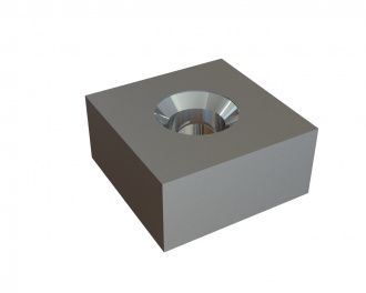 Knife 117x117x55, pointed corners, PremiumCut, countersunk on both sides, X version for Lindner Recyclingtech Lindner Jupiter