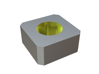Knife 130x130x60 StandardCut, hexagonal hole, version 130, B1 version for UNTHA America Untha XR 3000