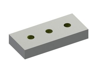 Knife 160x70x35, StandardCut, 3 slotted holes 42x18, W9 version 