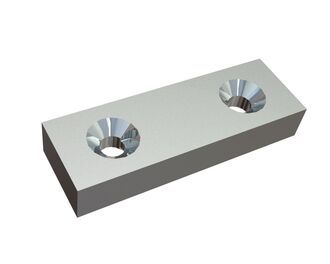 Knife 172x57x28, PremiumCut, 2x double-sided countersunk hole, X version for Lindner Recyclingtech Lindner Komet HP