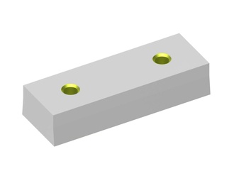 Knife 172x61x35, with clearance angle, StandardCut, 2x M16 thread, X version for Lindner Recyclingtech Lindner Power Komet 1800