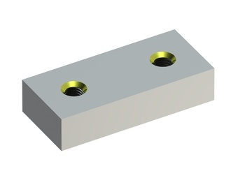 Knife 172x77x38, StandardCut, 2x M20 thread, W version for Lindner Recyclingtech 