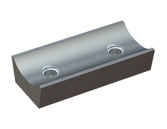 Knife 172x83x38 with groove PremiumCut, 2x M20 thread, X version for Lindner Recyclingtech Lindner Polaris 1800