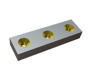 Knife 195x56x28, Cesar Line, 3 countersunk holes on both sides, X version for MeWa | Ehehalt | Andritz MeWa | THM Recycling Mewa UG 1600