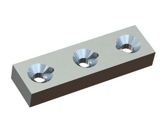 Knife 195x56x28 Premium Line 3 counter-sunk holes, Y-version for MeWa | Ehehalt | Andritz MeWa | THM Recycling Andritz MeWa UG 1600 S