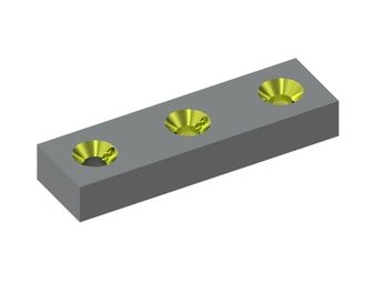 Knife 195x56x28 StandardCut, 3 double-sided countersunk holes, Y version for MeWa | Ehehalt | Andritz MeWa | THM Recycling 