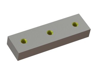 Knife 195x56x28, StandardCut, 3x M14 thread, Y version for MeWa | Ehehalt | Andritz MeWa | THM Recycling 
