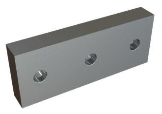 Knife 195x78x28 Premium Line, 3 symmetrical holes, X version for Artech Recyclingtechnik GmbH 