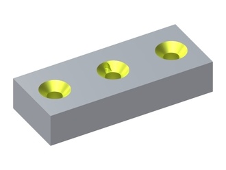 Knife 195x78x38 Eco Line 3 double-sided holes, X-version for Artech Recyclingtechnik GmbH 