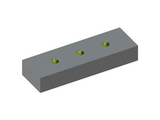 Knife 197x64x32 StandardCut, 3xØ14 holes, X version 