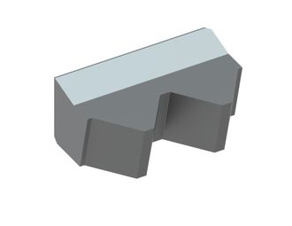 Knife, 2 teeth 160x101x69, PremiumCut, tooth pitch 80, W9 version for Eldan Recycling 