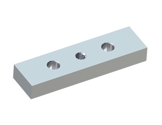 Knife 212x58x28 PremiumCut, 2 holes Ø20, 1xM16 thread for Doppstadt Umwelttechnik GmbH 