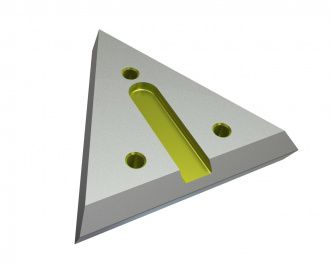 Knife 216x209x40 Eco Line 3x M16 thread, W9-version for Eldan Recycling Eldan Super Chopper SC 1412