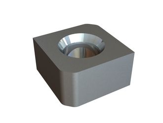 Knife 37x37x20 PremiumCut, 1 countersunk hole, X version for UNTHA America Untha MR 2000