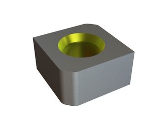 Knife 37x37x20 StandardCut, 1 countersunk hole, X version for UNTHA America Untha MR 2000