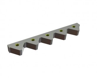 Knife 399x66x35 Eco Line 5 Zähne, Zahnschritt 80, 5x M16, Eco Line pour Eldan Recycling Eldan HR 202