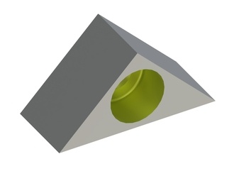 Knife 39x39x24 StandardCut, countersunk hole Ø11/Ø19, X version 
