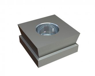 Knife 40x40x20 PremiumCut, countersunk hole, cutting edge 80°, X version for Zeno Zerkleinerungsmaschinen 