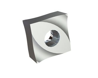 Knife 43x43x20 PremiumCut, double-sided countersink, X version, sharp corners for Lindner Recyclingtech Lindner Antares 1600