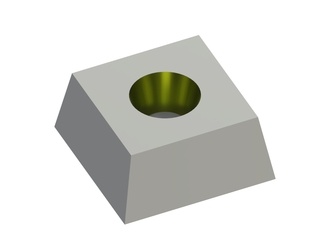 Knife 43x43x20 sharp corners, Eco Line, countersunk hole Ø13, Y-version for Lindner Recyclingtech 