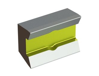 Knife 59x45x27 StandardCut, pointed corners, X version for Lindner Recyclingtech 