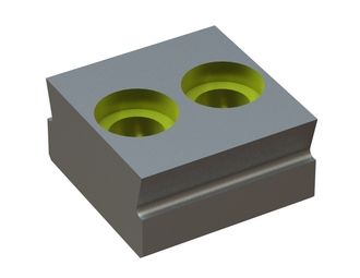 Knife 60x60x30 StandardCut, 2 countersunk holes, X version for Zeno Zerkleinerungsmaschinen 