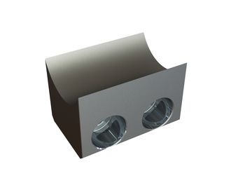 Knife 62x41x41 PremiumCut, 2 countersunk holes, X version 