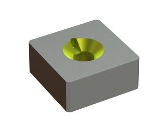 Knife 80x80x35 StandardCut, double-sided countersink, X version 
