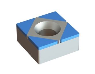 Knife 87x87x38, cutting edge 90°, Hybrid Line, carbide grade H4, countersink 60° for Lindner Recyclingtech 