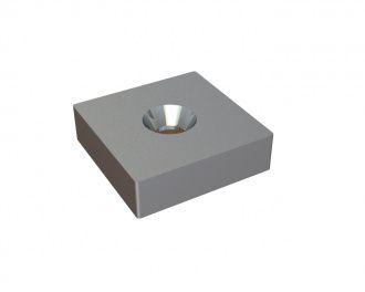 Knife 95x95x27, rounded corners, PremiumCut, countersunk on both sides, X version for Lindner Recyclingtech Lindner Saturn 2500