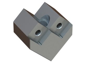 Knife holder 100x100x80 version 40, plates with chamfered corners 