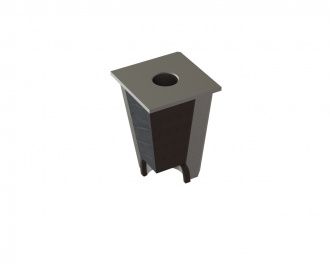 Knife holder rotor 125x80x80 hard-faced for Vecoplan LLC (Retech) Vecoplan VAZ 160/200