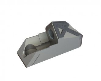 Knife holder rotor 214x104x74 hard-faced for Lindner Recyclingtech Lindner Micromat Plus 2500