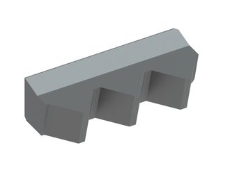 Knife left, 3 teeth 240x101x69, PremiumCut, tooth pitch 80, W9 version for Eldan Recycling 