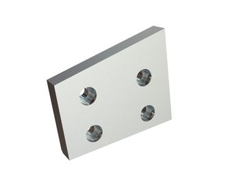 Knife outer right 123x102x20 4 counter-sunk holes, edge 90°, W-version for HSM 