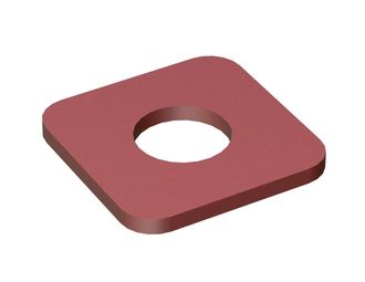 Knife pad 126x126x10 Hardox hole Ø55 for Lindner Recyclingtech 